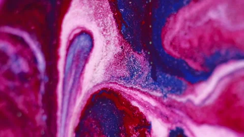 Ink background shiny pigment red blue white blend Stock Footage 281132114