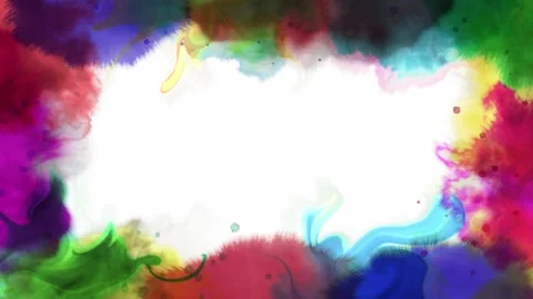 Ink Bleed Colorful Border Stock Footage 334734360