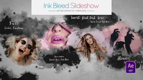 Ink Bleed Slideshow Stock After Effects
