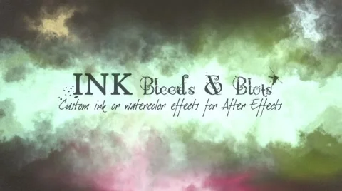 Ink Bleeds &amp; Blots After Effects stock
