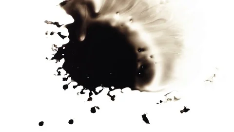 Ink Bleeds. Ink Blots. Drops. Stock Footage 79806421