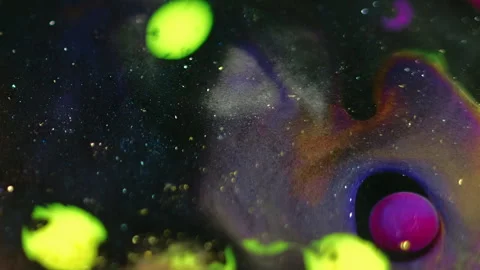 Ink blend background pigment fluid paint swirls Stock Footage 260793533