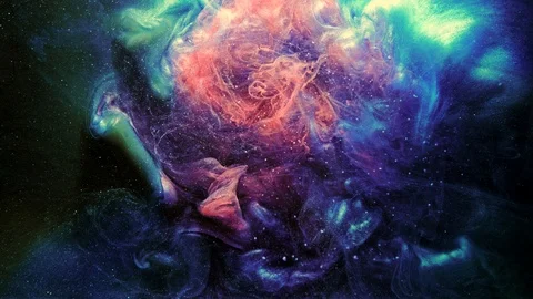 Ink blending magic alchemy multicolor glitter smog Vidéo 113882081