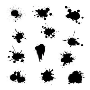 Ink blobs design Stock Illustration