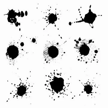 Ink blobs isolated vector illustration for your design Stock Illustration