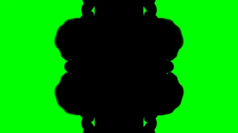 Ink Blot Chroma Key Video stock 5017593