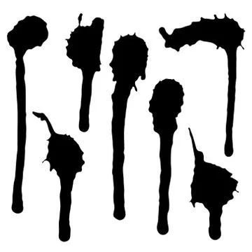 Ink blot collection Stock Illustration