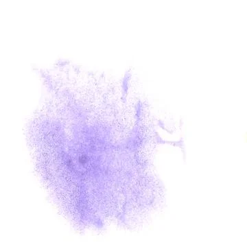 Ink blot lilac  splatter background isolated on white hand paint Stock Illustration
