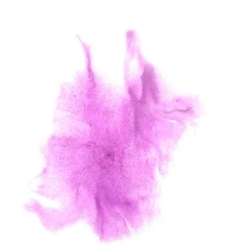 Ink blot  splatter background pink isolated on white hand painte Stock Illustration