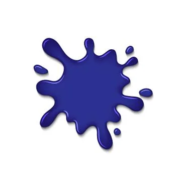 Ink blot splatter isolated Illustrazione stock