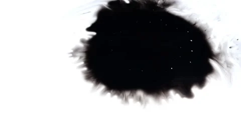 Ink blot spreading on a white background Video stock 147701411