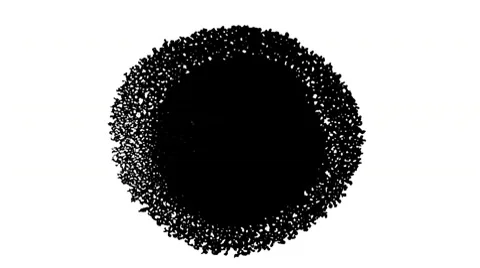 Ink Blot on white Stock Footage 10724409