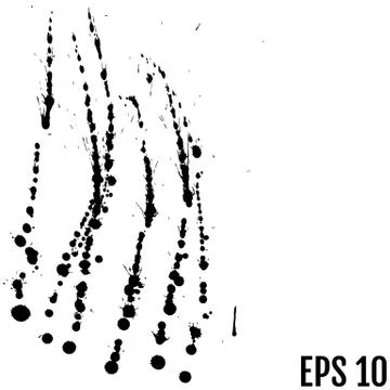 Ink blots background. Grunge texture. Poster for your design. Black paint spl Stock Illustration