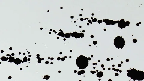 Ink blots on paper Stock Footage 79230521