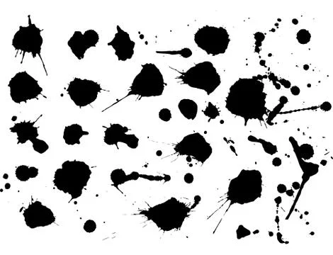 Ink blots, vector Stock Illustration