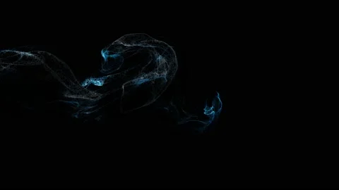 Ink Blue and white in water slow motion animated background 4k Stock Footage 165320113