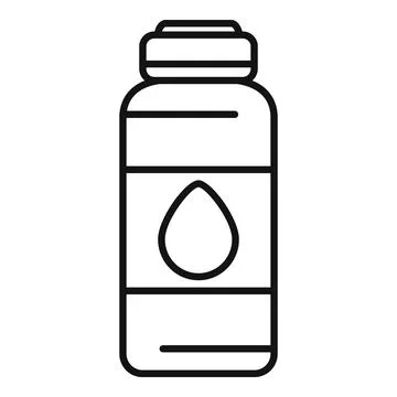 Ink bottle with drop logo for printing and drawing Stock Illustration