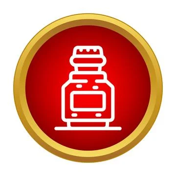 Ink bottle icon representing writing and creativity 스톡 일러스트