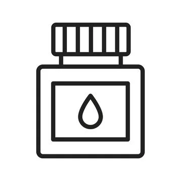 Ink Bottle icon vector image. Stock Illustration