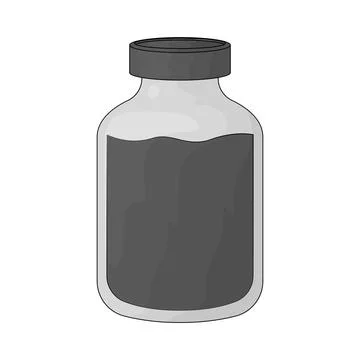 Ink bottle illustration Stock Illustration