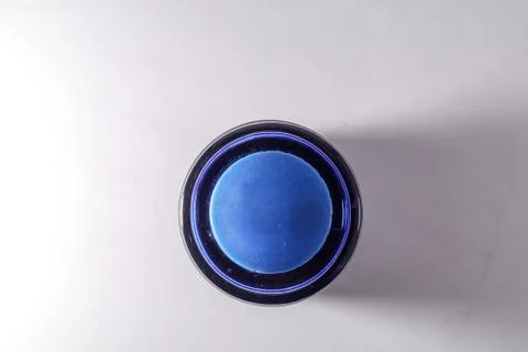 Ink bottle plan top view on white background Stock Photos