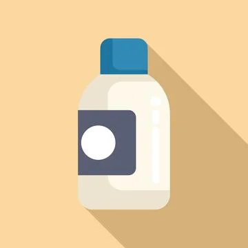Ink bottle for printer icon flat vector. Design can trash Stock Illustration