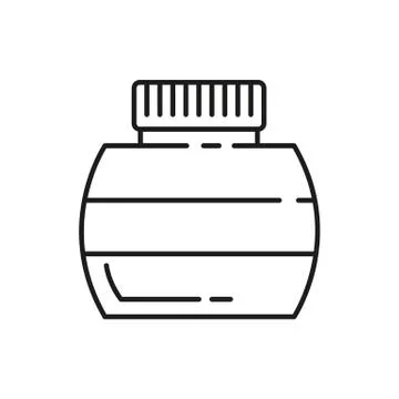 Ink Bottle Thin Line Icon Illustration Design Stock Illustration