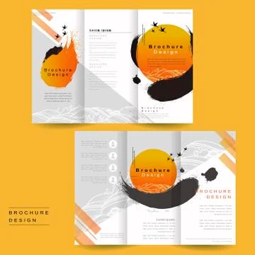 Ink brush brochure Stock-Illustration