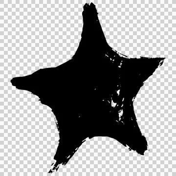 Ink brush star shape Illustrazione stock