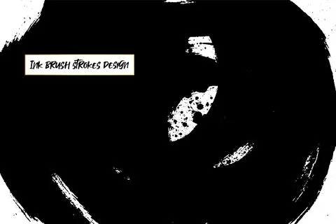 Ink brush strokes background. Grunge Brush strokes Background. Grunge texture Illustrazione stock