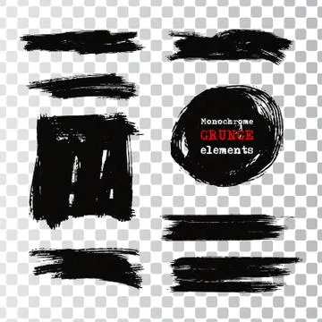 Ink brush strokes. Stock Illustration