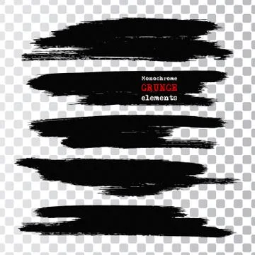 Ink brush strokes. Stock Illustration