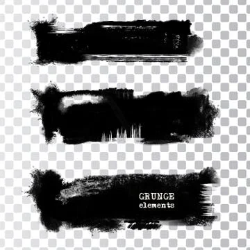 Ink brush strokes. Stock Illustration