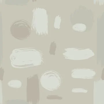 Ink brush strokes seamless pattern. vector Stock Illustration