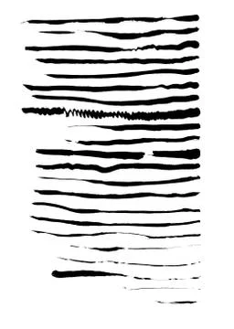 Ink brushes set Illustrazione stock