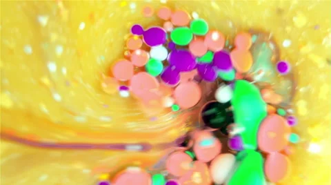Ink Bubbles In Water. Video stock 50965300