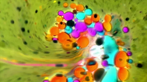 Ink Bubbles In Water. Видео 50965681