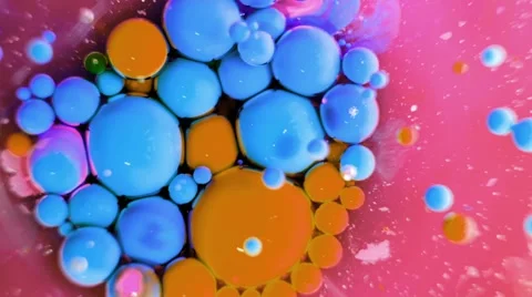 Ink Bubbles In Water. Stockbeeldmateriaal 50985072