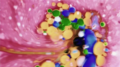 Ink Bubbles In Water. Stockbeeldmateriaal 50985180