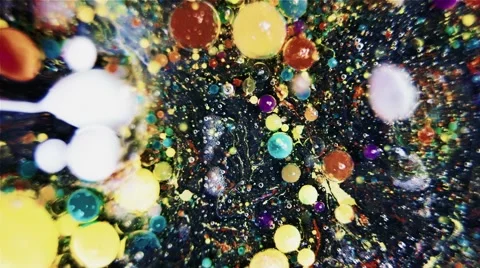 Ink Bubbles In Water. Stockbeeldmateriaal 50986943