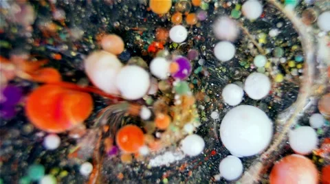 Ink Bubbles In Water. Stock Footage 50986989