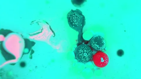 Ink Bubbles In Water. Stock Footage 50987058