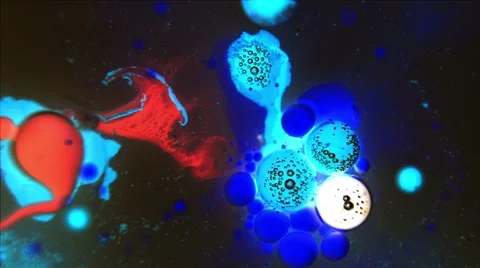 Ink Bubbles In Water. Vídeo Stock 50987117