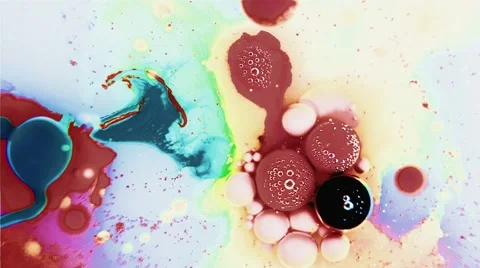 Ink Bubbles In Water. Stockbeeldmateriaal 50987729