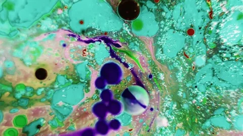 Ink Bubbles In Water. Видео 50988593