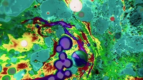 Ink Bubbles In Water. Stockbeeldmateriaal 50988803