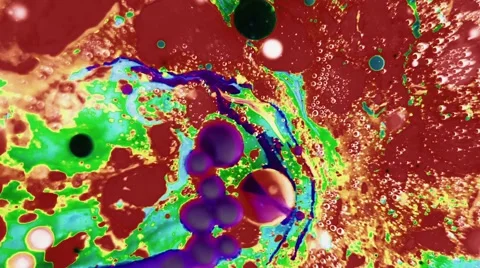 Ink Bubbles In Water. Stockbeeldmateriaal 50988851