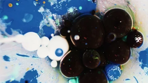 Ink Bubbles In Water. Видео 50990632