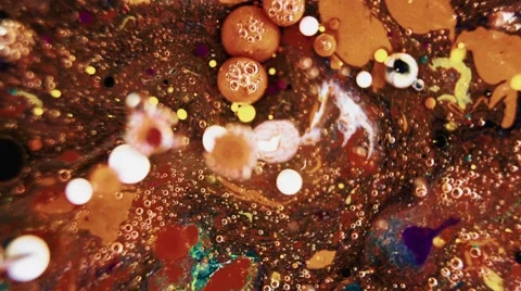 Ink Bubbles In Water. Stockbeeldmateriaal 50991402