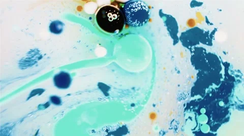 Ink Bubbles In Water. Видео 50992097